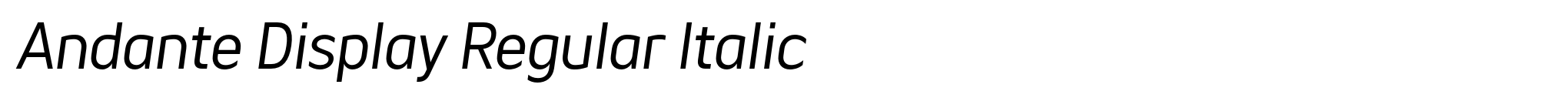 Andante Display Regular Italic image